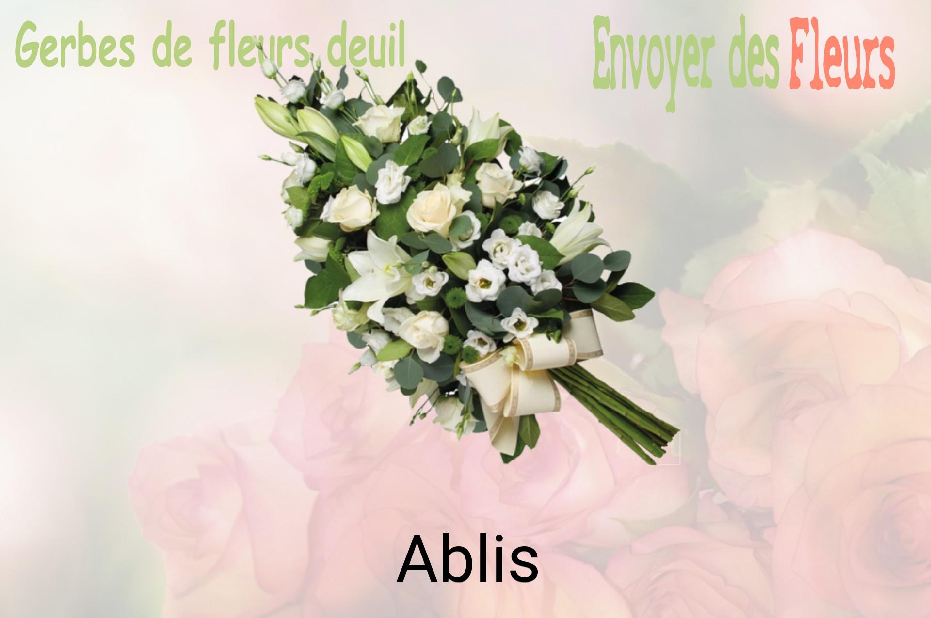 Gerbe de fleurs de deuil livrée à Ablis